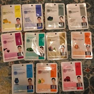 Lot of 11 DERMA facial sheet masks